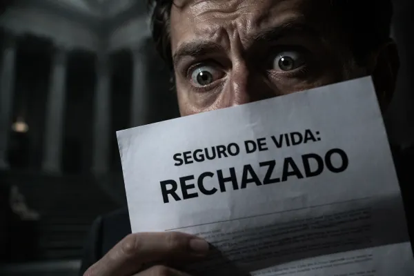 Toma fotográfica de una persona viendo que le rechazaron su seguro y deberá estar en periodo de espera